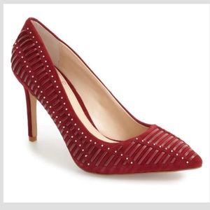 Vince Camuto Narissa Studded Pump In Burgundy Size: 9